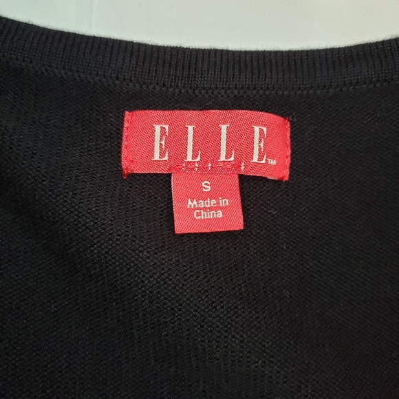 ELLE Sequin Black Button Up Cardigan Size Small - Picture 6 of 8